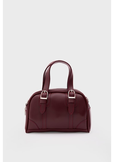 Shule Bags Peggy Oval Çapraz Çanta Bordo Bordo