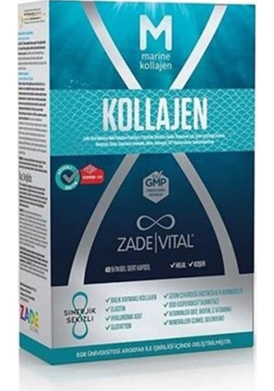 Zade Vital Marine Collagen + Hyaluronic Acid 40 Kapsül