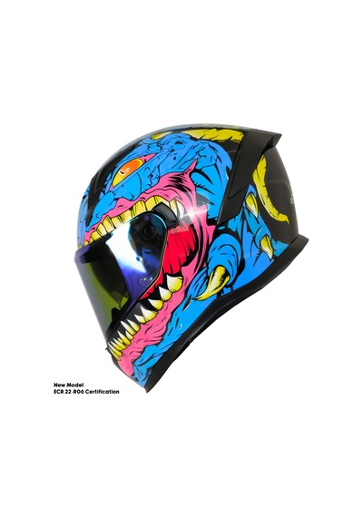 Mts M-910 Full Face Güneş Vizörlü Kraken Kapalı Kask