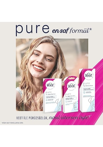 Veet Pure Hipoalerjenik Yüz Ağda Bandı, 2 X 20 Adet 10