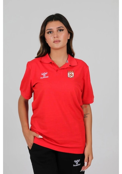 Hummel Armin Pamuklu Polo Yaka Tişört Kırmızı Sivasspor
