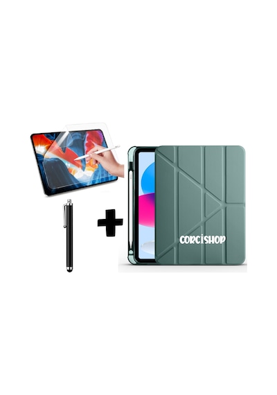Apple İpad Pro 11 Uyumlu Tablet Kılıfı Kalemlikli Silikon Ekran Koruyucu Kalem Arka Kapak