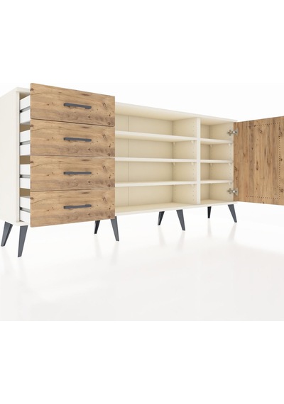 Arges Konsol 6 Raflı 4 Çekmeceli Tek Kapaklı 176x30x83 Aytaşı-çam/çam Çam/çam Arges Konsol 6 Raflı 4 Çekmeceli Tek Kapaklı 176x30x83 Aytaşı-çam/çam Çam/çam