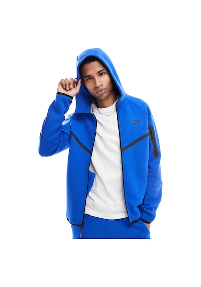 Nike Tech Fleece Full Zip Windrunner Hoodie Kapüşonlu Unisex Sweatshirt Mavi Mavi