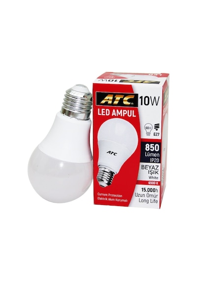 Atc Lw-10w E27 Led Beyaz Ampul - 60w Eşdeğeri- 10'li Paket