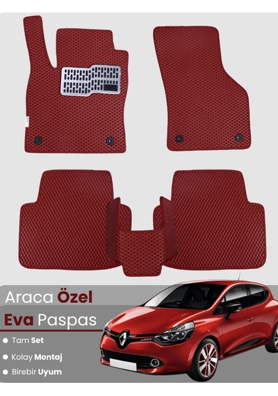 Renault Clio 4 2012-2019 Uyumlu Eva Paspas Tam Set Araca Özel,oto Paspas 742