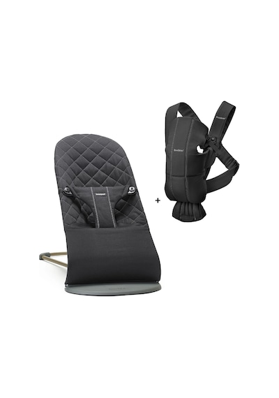 Babybjörn 2'li Set Bliss Ana Kucağı & Kanguru Mini Woven Black