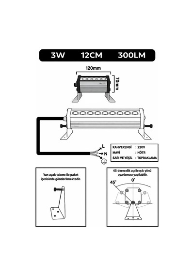 Yeşil Rengi Wallwasher Led Aydınlatma Duvar Ve Ağaç Boyama Su Geçirmez/cree Led/lifud Driver 12cm Diğer