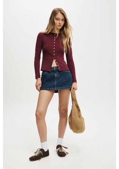 Madmext Bordo Slim Fit Düğmeli Kadın Hırka Mg2580 Bordo