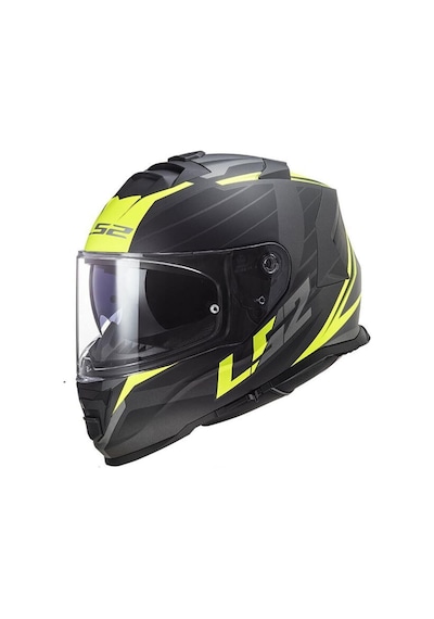 LS2 STORM NERVE MAT SİYAH NEON SARI MOTOSİKLET KASK