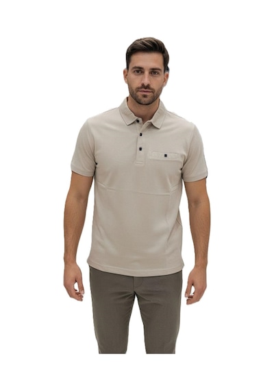 Lacaton Erkek 26-7015 Normal Beden Polo Yaka Flota Cepli T-shit Taş Taş
