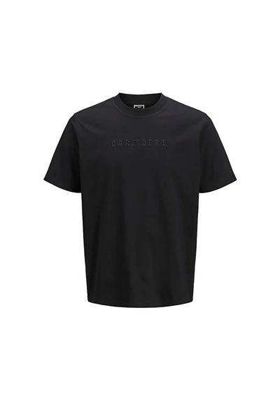 Jack & Jones Jack Jones Jcorecharge Mold Tee Ss Crew Neck Ln Erkek T-shırt-12273070 Black/smu
