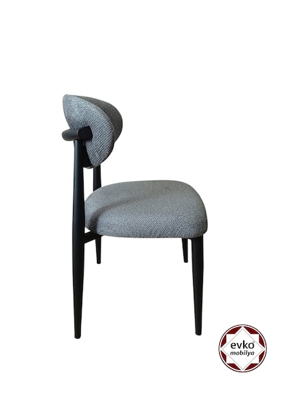 Evko Mobilya İnci Sandalye, Mutfak Salon Sandalyesi, 2 Adet Sandalye, Metal Sandalye, Yemek Sandalyesi, Otel Cafe Restoran Sandalyesi Gri