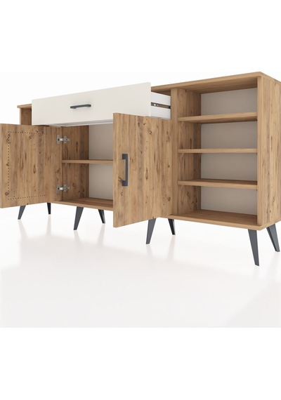 Arges Konsol 7 Raflı Tek Çekmeceli 2 Kapaklı 176x30x83 Çam-çam/aytaşı Çam/aytaşı Arges Konsol 7 Raflı Tek Çekmeceli 2 Kapaklı 176x30x83 Çam-çam/aytaşı Çam/aytaşı