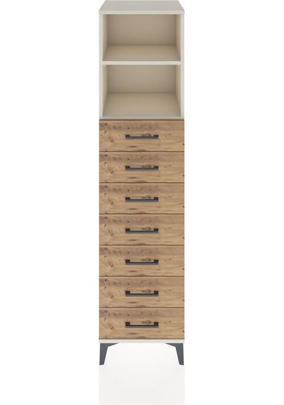 Hyperion Dolap 2 Raflı 7 Çekmeceli 44x44x182 Aytaşı-çam Aytaşı