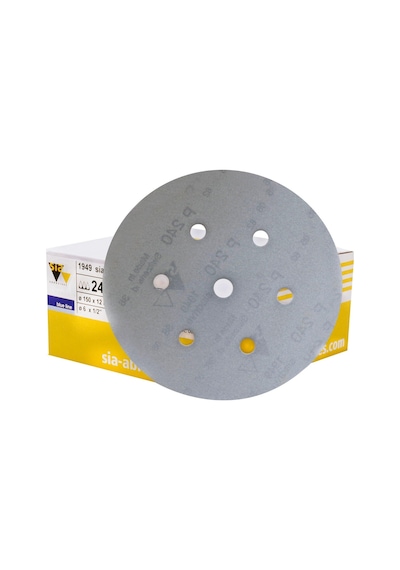 Sia 1949 Hookit 7 Delikli Cırt Zımpara 150 Mm - P100 Kum - 10 Adet