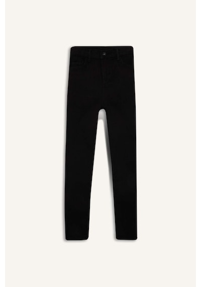 Defacto Okul Slim Fit Dar Kesim Düz Paça Jean Pantolon Erkek Çocuk C3683A824AU Siyah