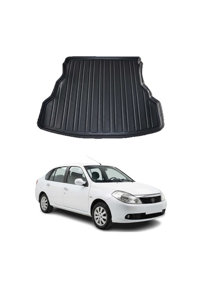 Renault Clio Symbol 2008-2012 Arası Uyumlu Araca Özel Kauçuk Tpe Bagaj Havuzu Siyah