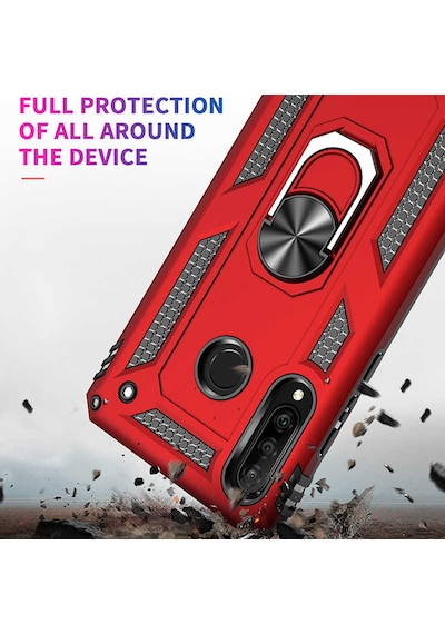 Huawei P30 Lite Kılıf Zore Vega Kapak Kırmızı