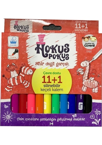 Masaüstü Hokus Pokus 12 Renk Sihirli Keçeli Kalem 5101