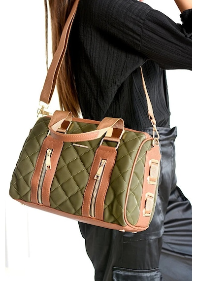 Just Polo Kadın Günlük Kullanıma Uygun Ayarlanabilir Askılı Büyük Boy Lüks El & Omuz Çantası Shoulder Bag Yeşil