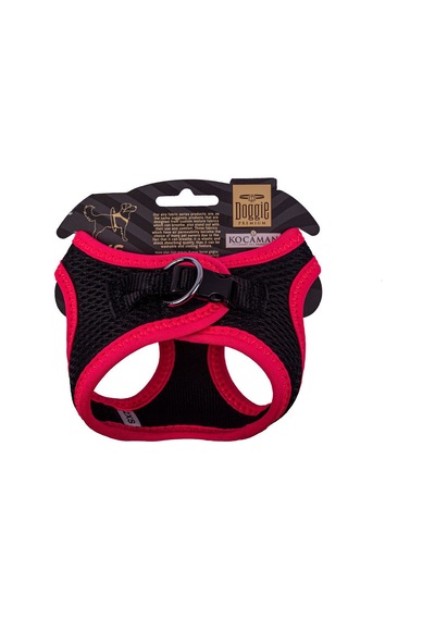 Doggie Havalı Dokuma Neon Serisi Küçük Irk Göğüs Tasması Pembe 2X Pembe