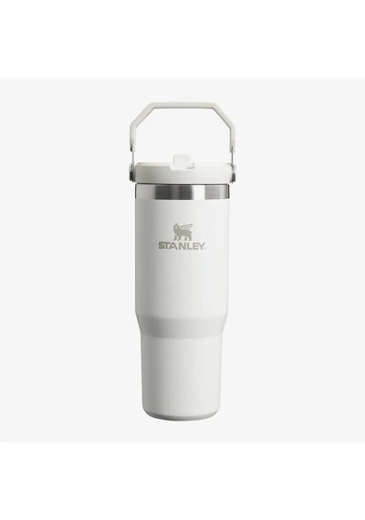Stanley The Iceflow Flip Straw Beyaz Pipetli Termos Bardak 0,89 Lt Beyaz