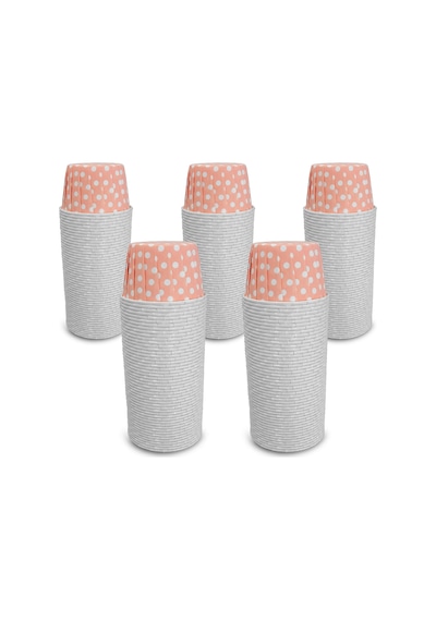 Kafem Pembe Puantiyeli Muffin Kek Kapsülü 50li X 5 Paket - K16 Pambe
