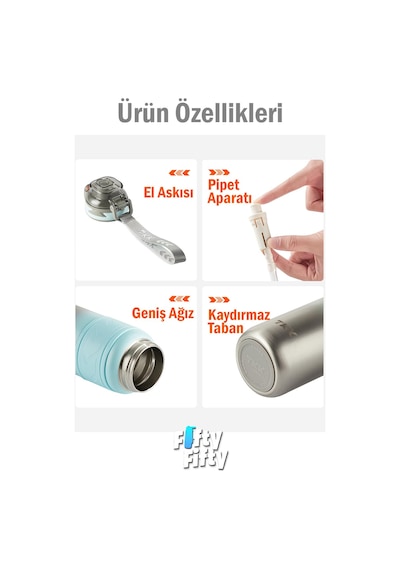 Tkk 900 Ml Çelik Termos Çift Kullanım Pipetli/rahat İçim -12/24 Sıcak-soğuk- Yalıtım -tkk2025new900ml Mavi