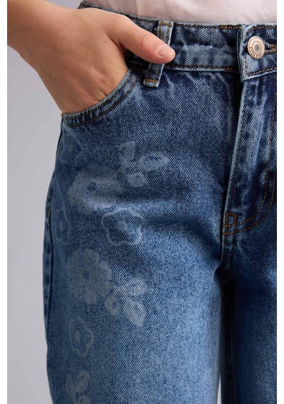 Defacto Kız Çocuk Straight Wide Jean Pantolon G7740a826spnm34 Mavi-nm34