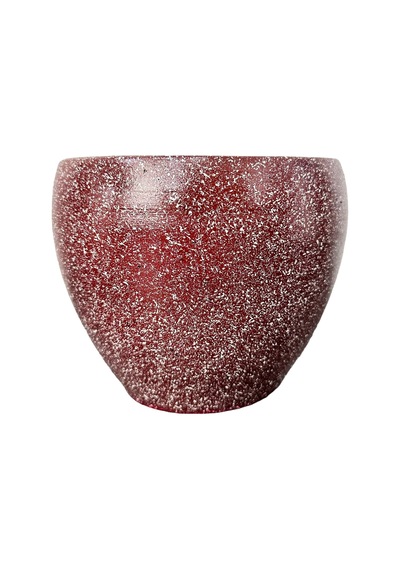 Bitki Tasarımı Ev Dekorasyon Bordo Granit Toprak Saksı Saksılık Salon Çiçeklik - 15 CM