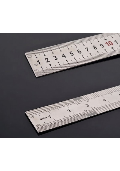 Çelik Cetvel 200cm Gri