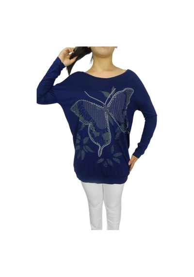 Kadın Oversayz Kelebek Baskılı Sweatshirt Brg39702 001