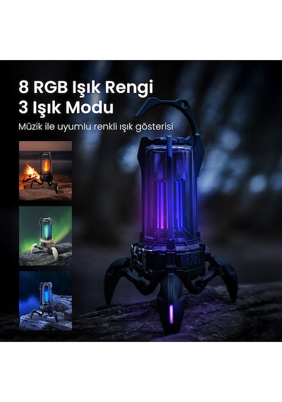 Gravastar Süpernova 25w Bluetooth Hoparlör, Taşınabilir Stereo Ses Bombası, Rgb Işıklı, 2 Adet, Siya