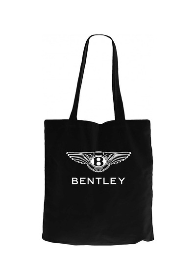 Bentley Logo 2 Siyah Kanvas Bez Çanta Siyah