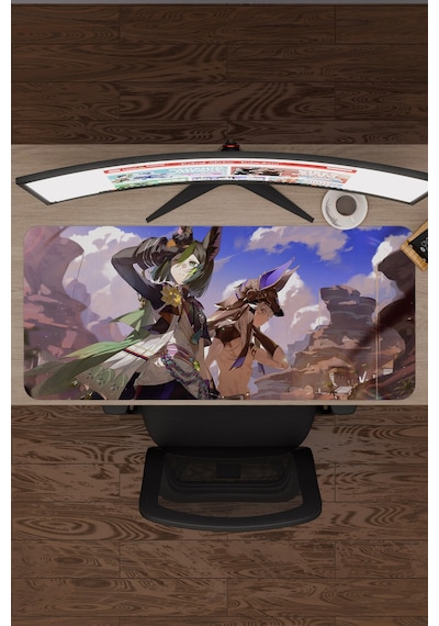 Tighnari Genshin Impact Anime Gacha V5 - 90x40 Xxl Gaming Mouse Pad Fare Altlığı