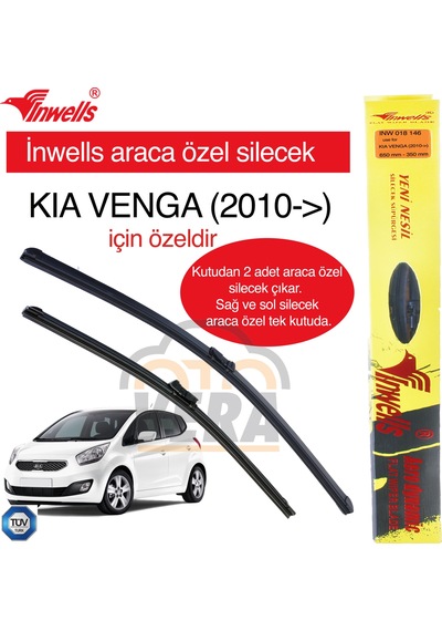 Kıa Venga 2010- İnwells Araca Özel Silecek Takımı Inw018146