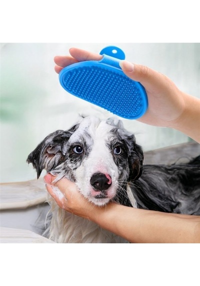 Kedi Ve Köpek Silikon Yıkama Ve Tüy Toplama Aparatı Ayarlanabilir Evcil Hayvan