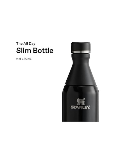 All Day Slim Soğuk Su Şişesi Termosu, 0.35 Litre, Siyah Açık Beyaz