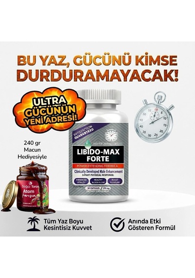 Libido Forte 1 Kutu Erkeklere Özel 30'lu Ginsengli Multipower Premium 240 Gr Besin Hediyesiyle