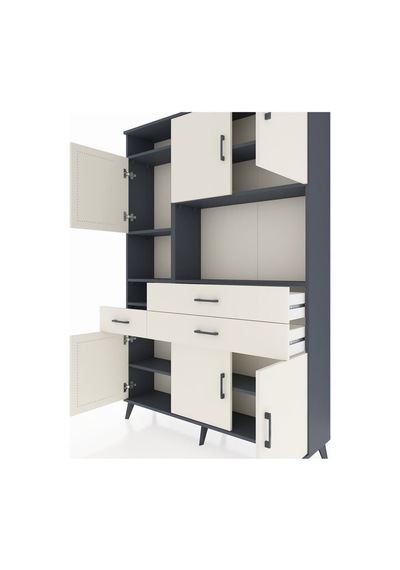 Arges Dolap 9 Raflı 3 Çekmeceli 6 Kapaklı 132x30x195 Antrasit-aytaşı/aytaşı Aytası/aytası Arges Dolap 9 Raflı 3 Çekmeceli 6 Kapaklı 132x30x195 Antrasit-aytaşı/aytaşı Aytası/aytası