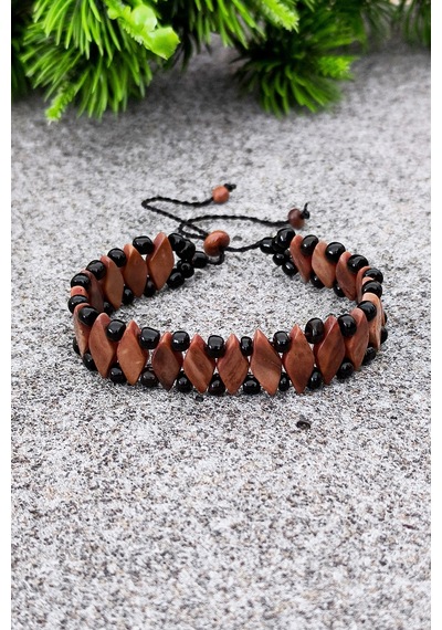 Kuka Bileklik Unisex Model Bileğe Göre Ayarlanabilir Unisex Model Bt010 Kahverengi