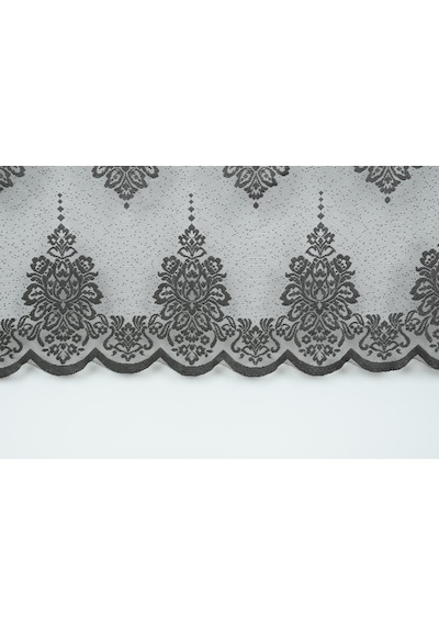 Noktalı Damaks Model Antrasit Renk Pileli Fon Perde 75x260 Cm Antrasit