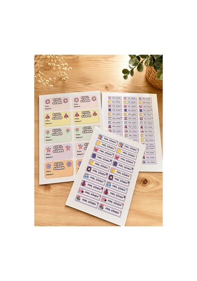 Kişiye Özel Okul Etiketi Sticker Diğer