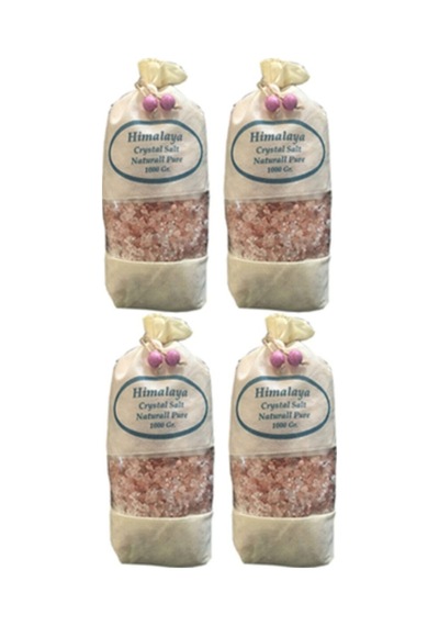 Pembe Granül Iri Tane Himalaya Tuzu 1 Kg 4 Adet Bez Torbada 4 Adet Iri Himalaya Tuz Orijinal