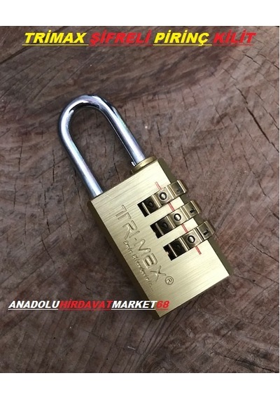 Trimax 28mm Pirinç Şifreli Asma Kilit Mini Şifreli Asma Kilit