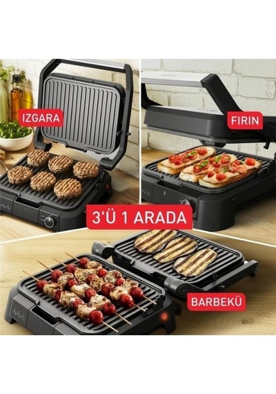 Tefal Supergrill 3in1 Siyah 2000 W Izgara Ve Tost Makinesi