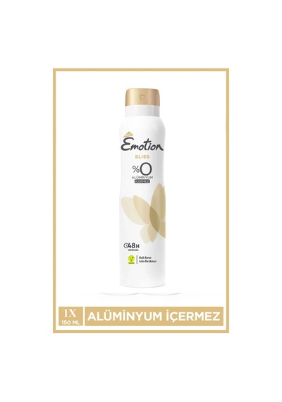 Emotion Bliss Kadın Vegan Deodorant 150 Ml Hızlı Kurur , Leke Bırakmaz