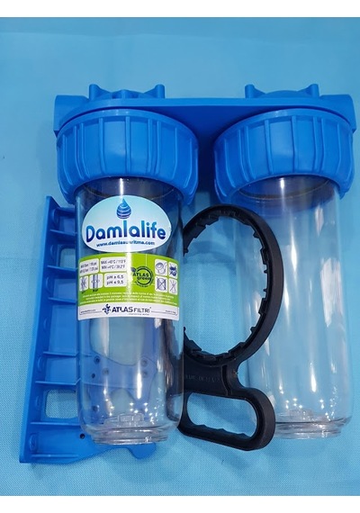 Atlas 10" Housing 2 Li Boş Filtre Kabı Bina Girişi ve Kuyu  Suyu