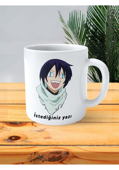 Noragami Beyaz Baskılı Kupa Bardak Kişiye Özel Model 3 Çok Renkli